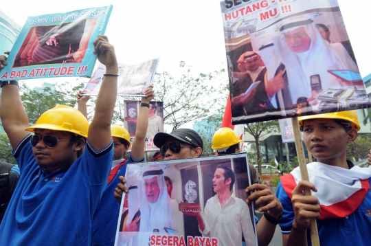 Para pekerja kontraktor geruduk Kedubes Arab Saudi