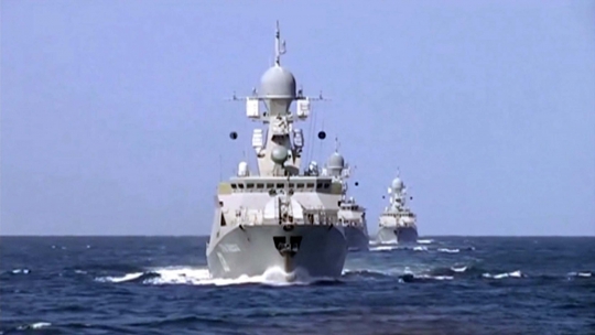 Aksi kapal perang Rusia ikut bombardir ISIS dari Laut Kaspia