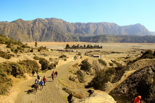 Menjelajahi padang pasir Bromo