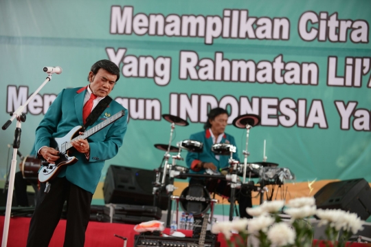 Aksi Rhoma sampaikan visi dan misi Partai Idaman lewat lagu dangdut