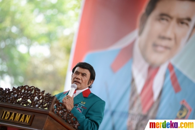 Foto : Aksi Rhoma sampaikan visi dan misi Partai Idaman 