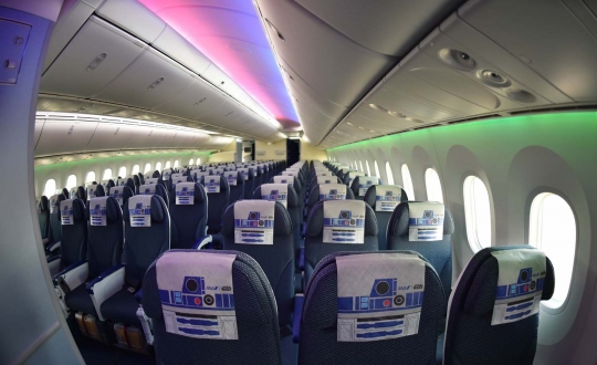 Intip interior pesawat Star Wars, armada baru All Nippon Airways