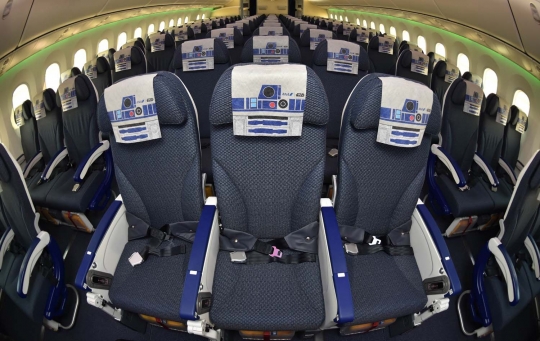 Intip interior pesawat Star Wars, armada baru All Nippon Airways