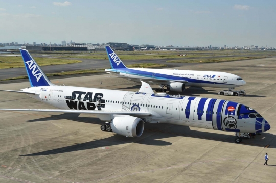 Intip interior pesawat Star Wars, armada baru All Nippon Airways