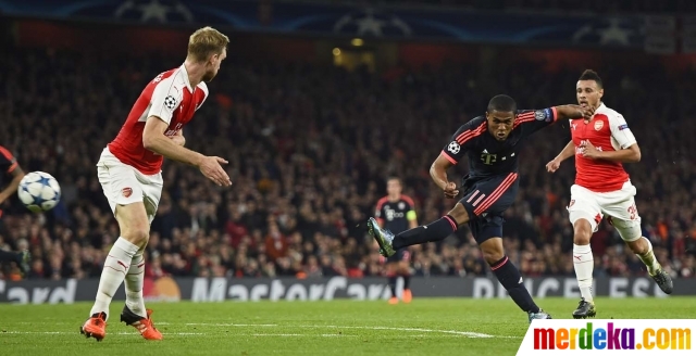 Foto : Semringah Arsenal bungkam Bayern Munich 2-0 