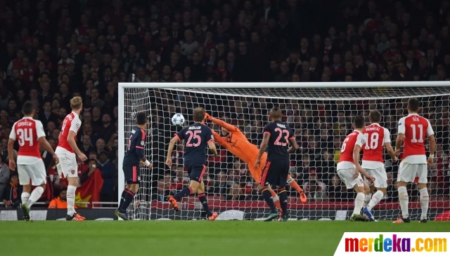 Foto : Semringah Arsenal bungkam Bayern Munich 2-0 