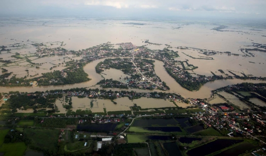 Pandangan udara banjir di Filipina yang sudah tewaskan 54 orang