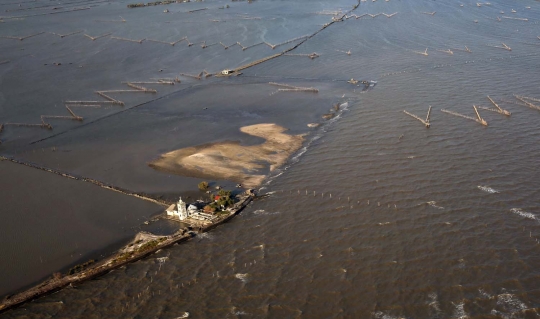 Pandangan udara banjir di Filipina yang sudah tewaskan 54 orang