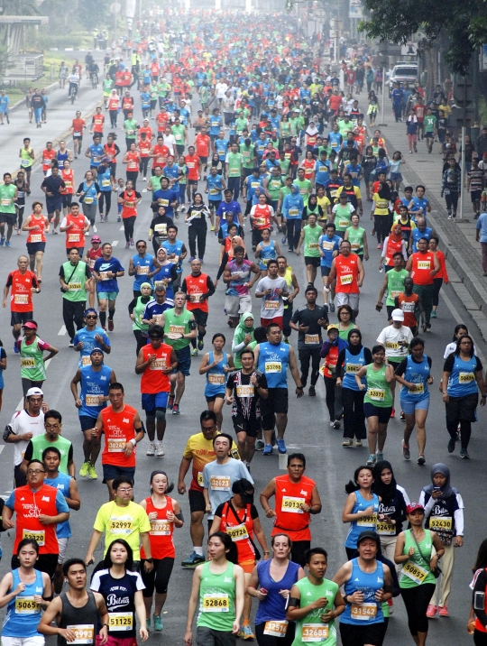 Begini ramainya Jakarta Marathon dengan 15.000 peserta