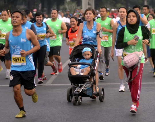 Begini ramainya Jakarta Marathon dengan 15.000 peserta