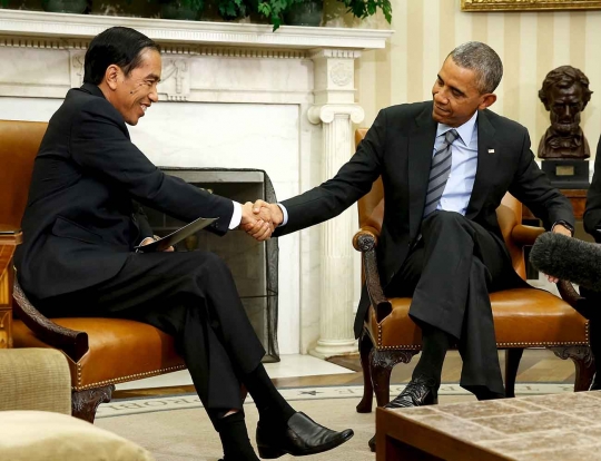 Keakraban Jokowi & Obama saat bincang-bincang di Gedung Putih