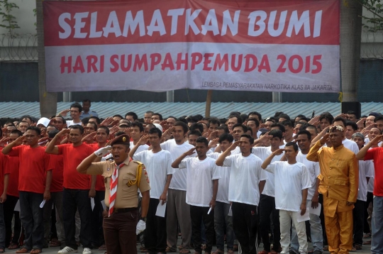 Ribuan napi Lapas Cipinang peringati Sumpah Pemuda