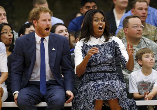 Pangeran Harry dan Michelle Obama 