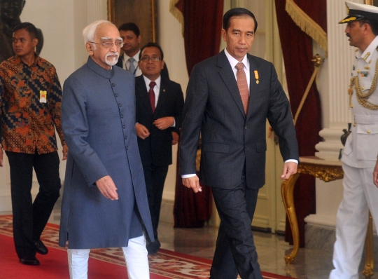 Pererat hubungan bilateral, Presiden Jokowi bertemu Wapres India