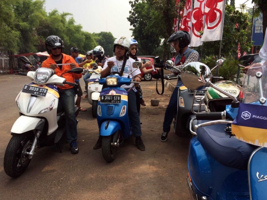 Keseruan keliling Jakarta bersama komunitas Vespa