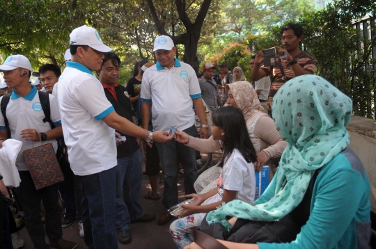 Kampanye anti narkoba, Budi Waseso bagi-bagi topi dan kaos di HI