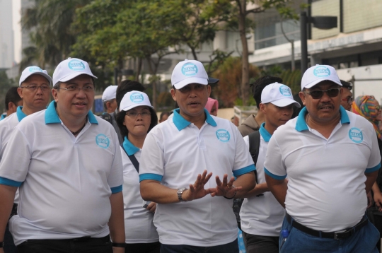Kampanye anti narkoba, Budi Waseso bagi-bagi topi dan kaos di HI