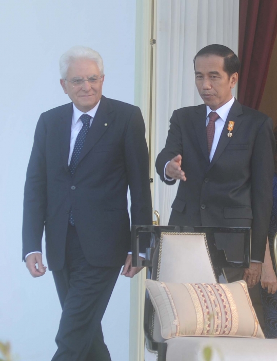 Jokowi sambut kunjungan Presiden Italia di Istana Negara