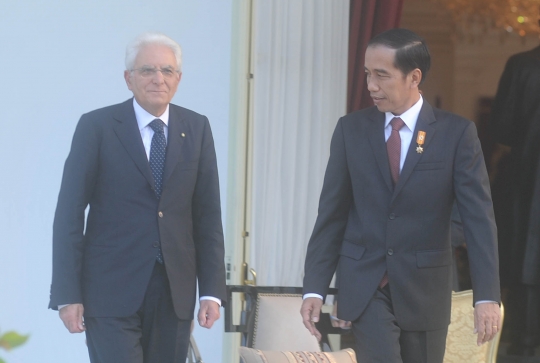 Jokowi sambut kunjungan Presiden Italia di Istana Negara