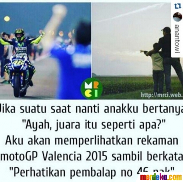 Foto : Deretan meme dukungan ke Valentino Rossi selepas GP 