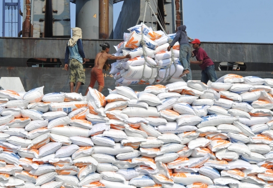 27 Ribu ton beras asal Vietnam tiba di Tanjung Priok