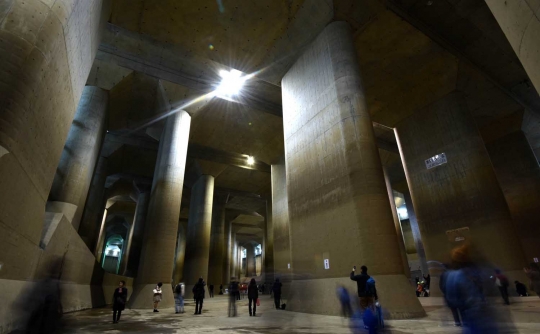 Intip megahnya sumur bawah tanah pencegah banjir buatan Jepang