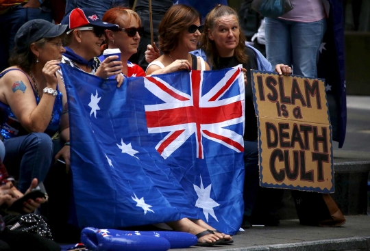 Protes teror di Paris, warga Australia gelar unjuk rasa anti-Islam