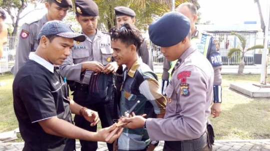 Ini senjata tajam rakitan peserta kongres HMI yang bikin ngeri