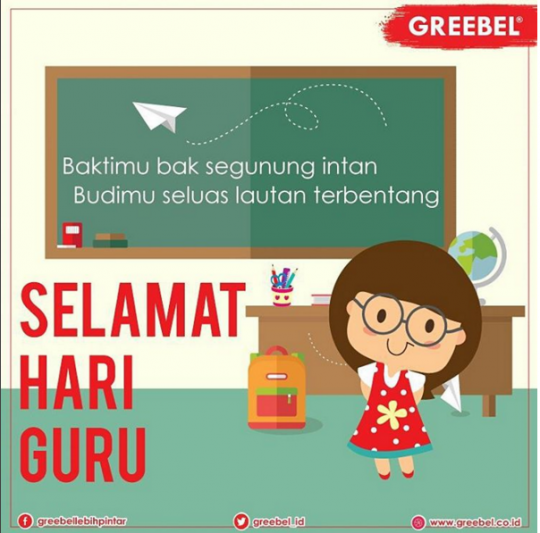 Meme ucapan Hari Guru Nasional ramai beredar di media sosial