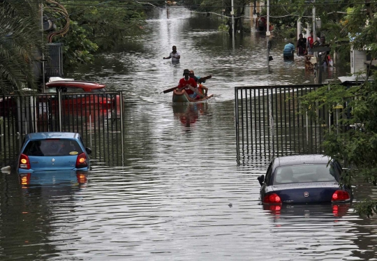 Dahsyatnya banjir bandang tenggelamkan selatan India