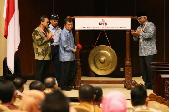 Pukul gong, Wapres JK buka Konferensi Nasional Pemberantasan Korupsi