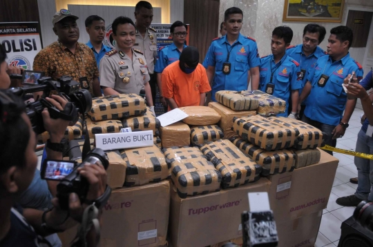 Polres Jaksel sita 219 kg ganja untuk perayaan tahun baru