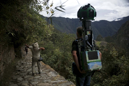 Penjelajahan Google Street View di gunung tua Suku Inca