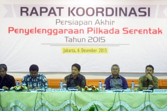 Ketua KPU pimpin rapat koordinasi penyelenggaraan Pilkada Serentak