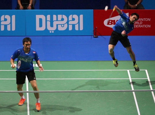 Bekuk ganda Korea, Hendra/Ahsan lolos ke final BWF Dubai Superseries