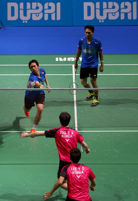 Bekuk ganda Korea, Hendra/Ahsan lolos ke final BWF Dubai Superseries