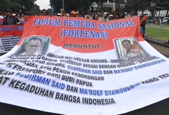 Forum Pemuda Nasional tuntut pemerintah putus kontrak Freeport