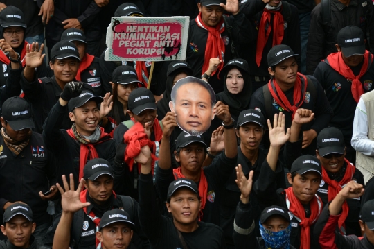 Ratusan buruh dan aktivis iringi perpisahan Bambang Widjojanto