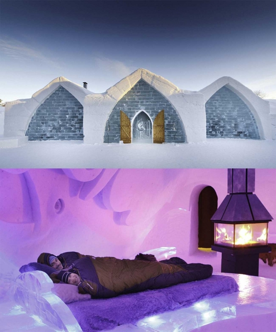 Menikmati kehangatan menginap di hotel Igloo terkeren di dunia