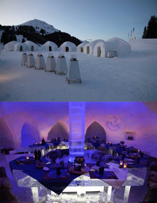 Menikmati kehangatan menginap di hotel Igloo terkeren di dunia