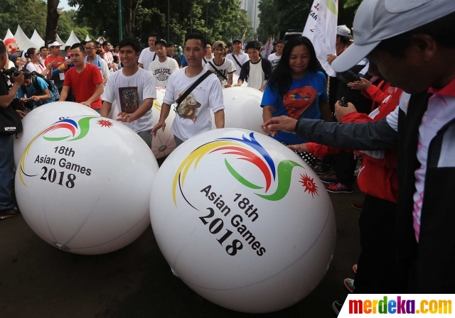 Foto : Didampingi Menpora, JK luncurkan logo dan maskot 