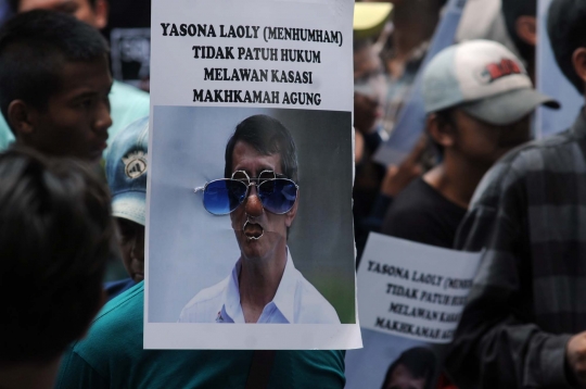 Aksi massa demo dualisme kepemimpinan parpol di Kemenkumham