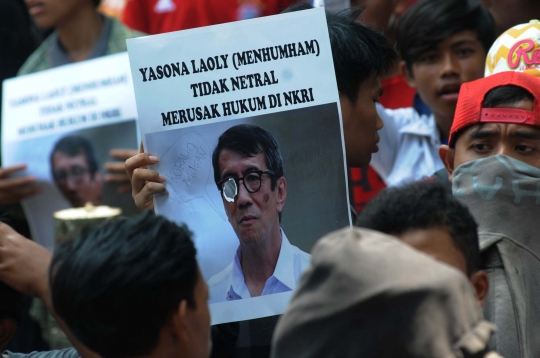 Aksi massa demo dualisme kepemimpinan parpol di Kemenkumham