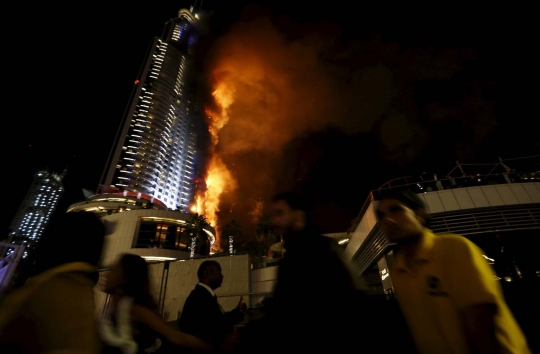 Hotel mewah di Dubai kebakaran saat malam Tahun Baru