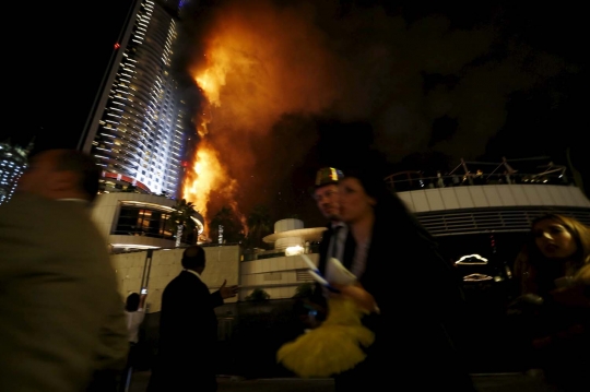 Hotel mewah di Dubai kebakaran saat malam Tahun Baru