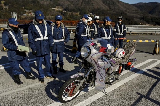 Polisi Jepang tilang rombongan moge rayakan Tahun Baru