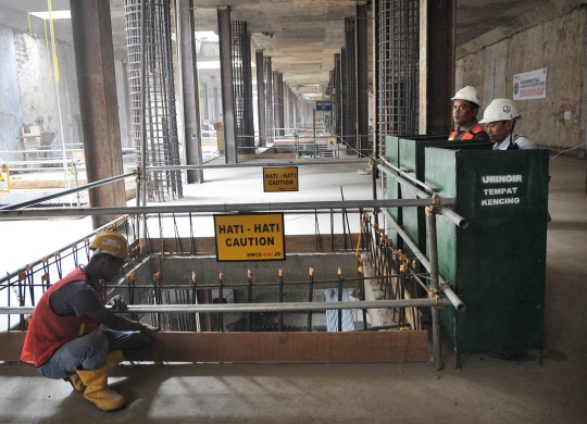 Melihat lebih dekat pembangunan stasiun MRT di Dukuh Atas