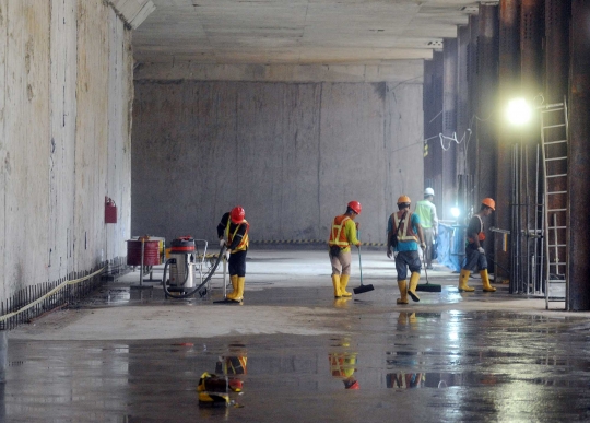 Melihat lebih dekat pembangunan stasiun MRT di Dukuh Atas