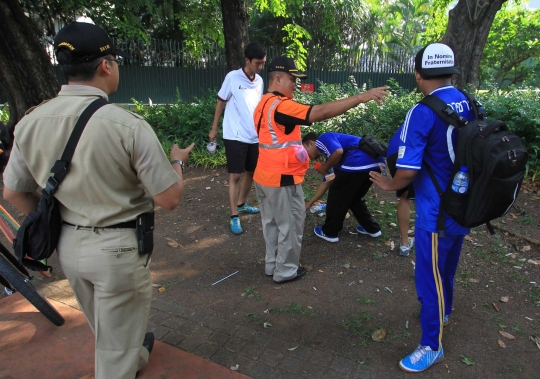 Buang sampah seenaknya, pengunjung CFD ini ditangkap