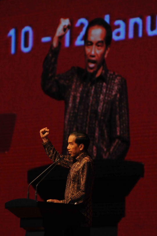 Jokowi-JK hadiri Rakernas dan HUT ke-43 PDIP